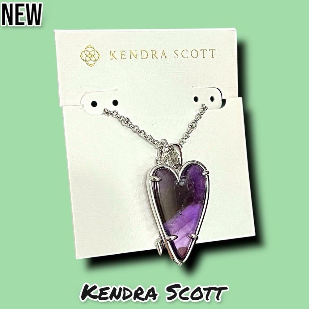 New Kendra Scott Ansley Heart Long Pendant Necklace (Sold Out) - Picture 6 of 10